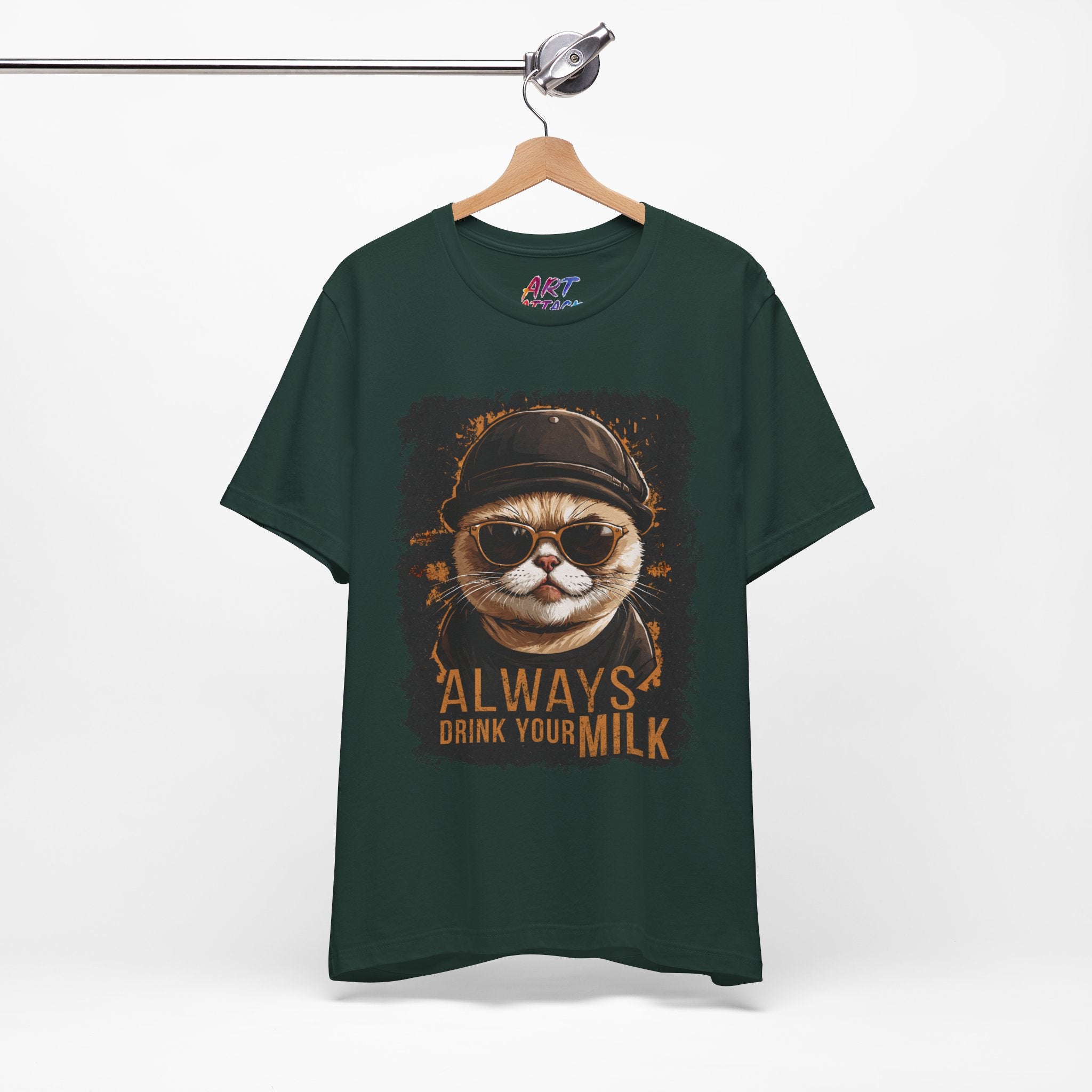 Leon Cat - Always Drink Your Milk T-Shirt