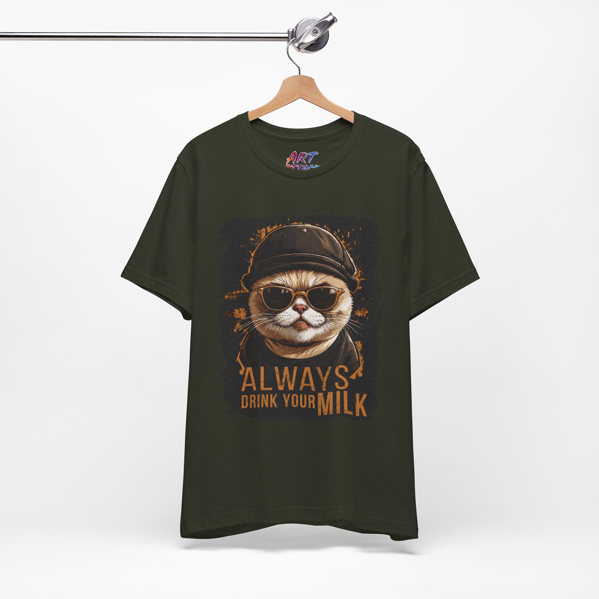 Leon Cat - Always Drink Your Milk T-Shirt