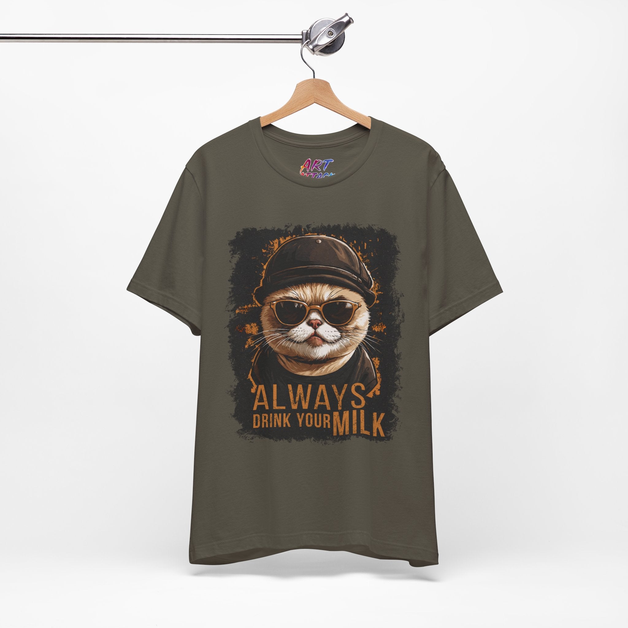 Leon Cat - Always Drink Your Milk T-Shirt